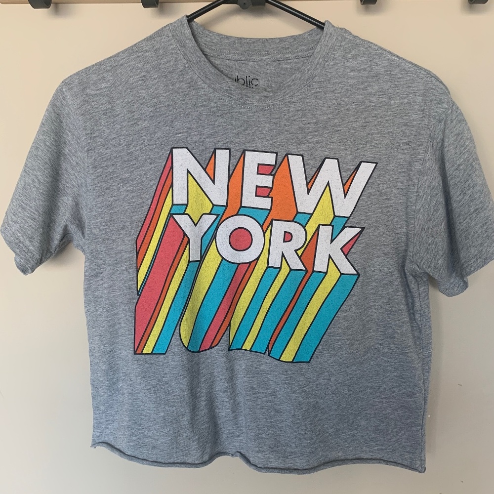 New York Graphic Crop Top  Women's in size x-small